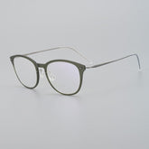 Augusta Ultra light Titanium Geometric Glasses Frame Cat Eye Frames Southood Clear green